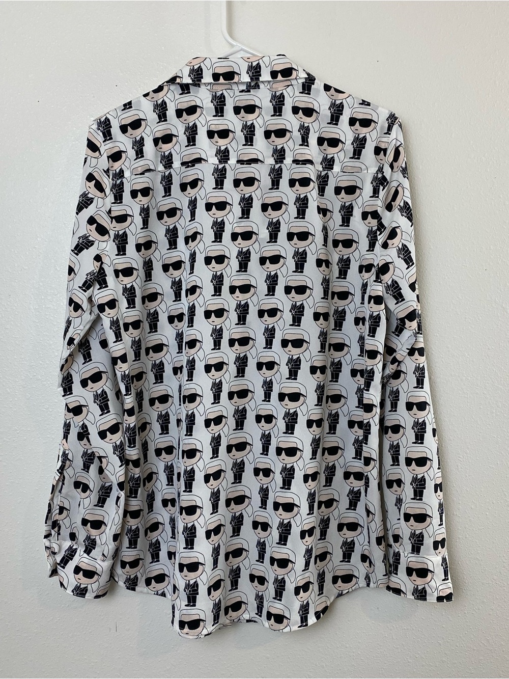SOLD Karl Lagerfeld Paris All Over Print Blouse - Picture 8 of 15